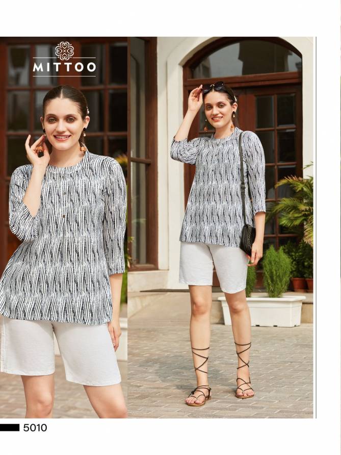 Mittoo Victoria 2 Fancy Ethnic Wear Designer Rayon Printed Wear Top Collection